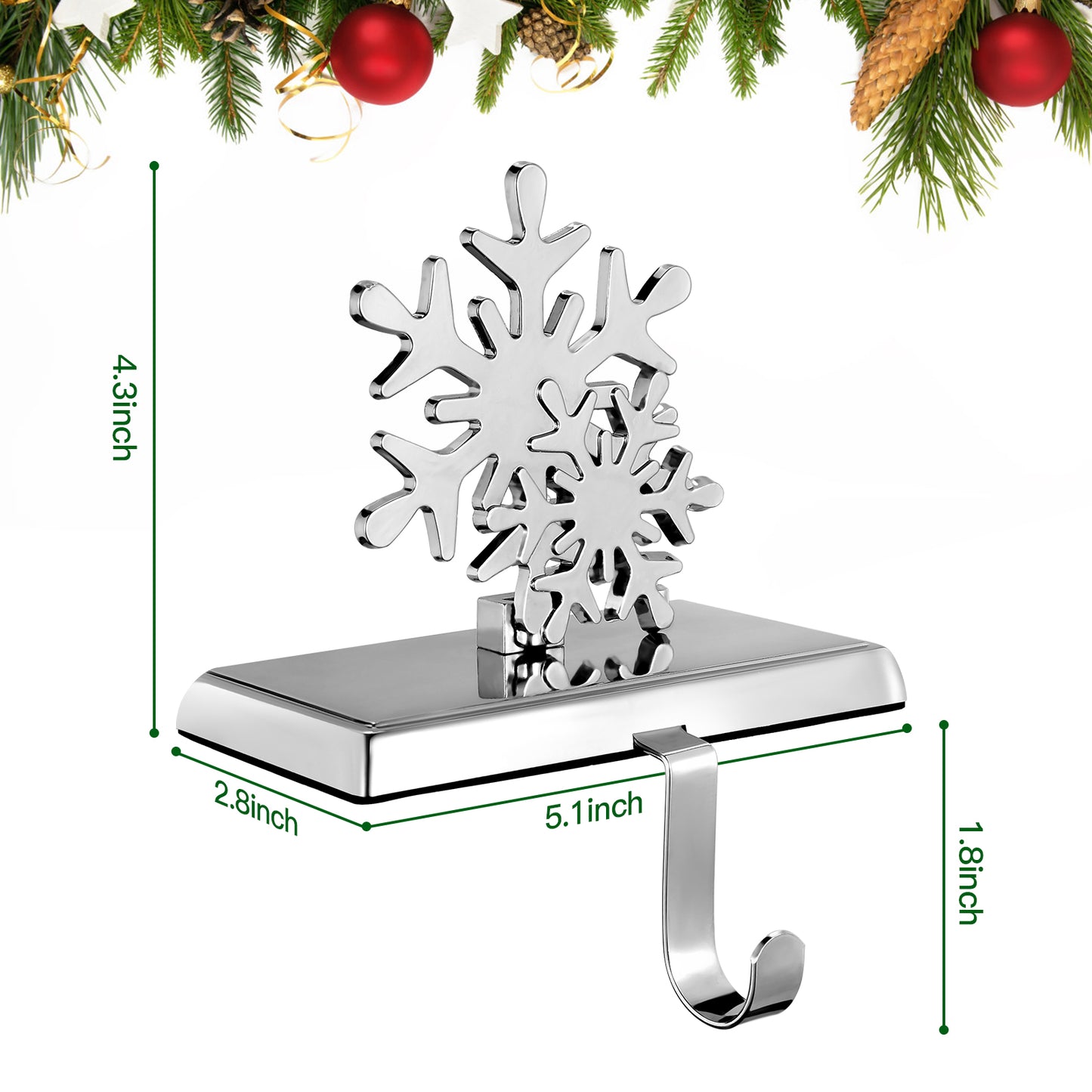 Snowflake Stocking Hanger Holder