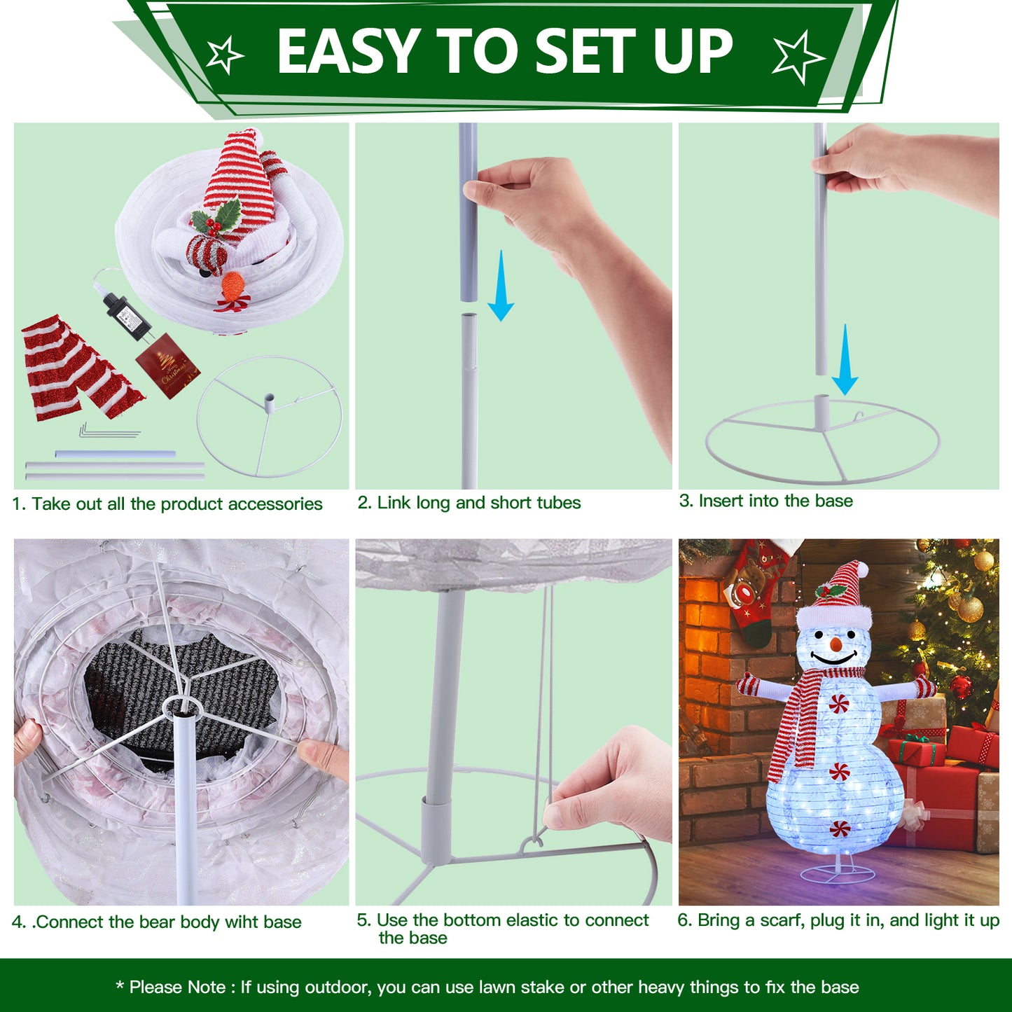 Snowman Outdoor Christmas Decorations